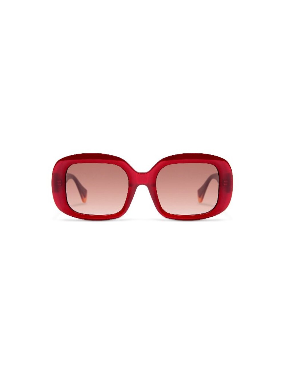 New Gigi Studios Women's Sunglasses Red Square Acetate Frame BITTER 6 51